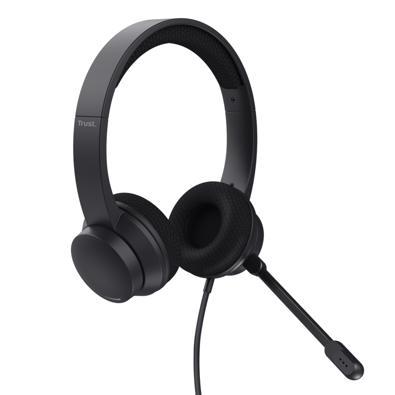 Casti Trust Ayda USB-ENC, negru