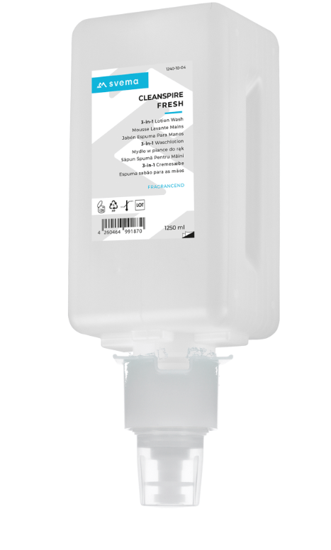 Rezerva sapun 3 in 1 pentru dozator cu parfum proaspat Svema  Cleanspire Fresh 500 ml SAPUN 3 IN 1 500ML CLEANSPIRE FRESH SVEMA