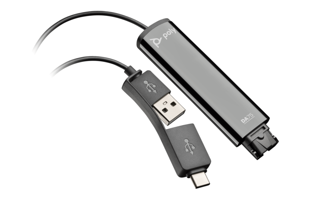 Poly DA75 USB to QD Black Adapter TAA Poly DA75 USB to QD Black Adapter TAA