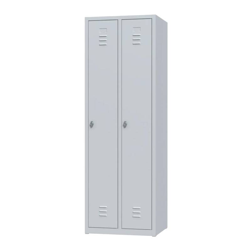 Vestiar metalic cu 2 usi 600 x 500 x 1800 mm gri