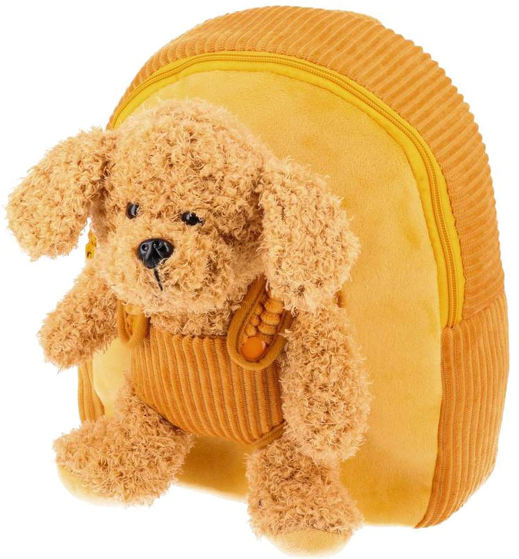 Rucsac plus pentru copii cu jucarie catelus maro Rucsac plus pentru copii cu jucarie catelus maro