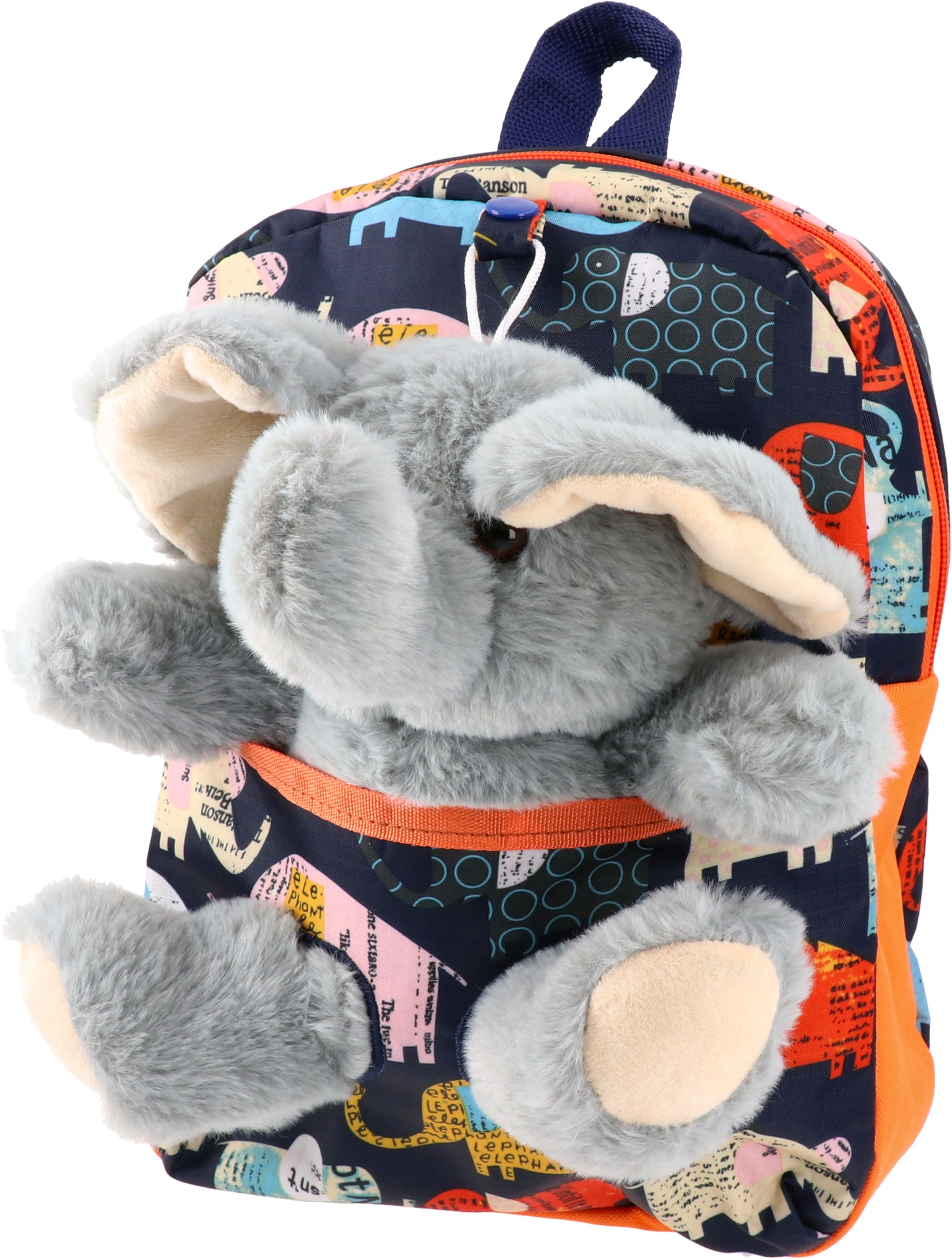 Rucsac plus pentru copii cu jucarie elefant albastru Rucsac plus pentru copii cu jucarie elefant albastru